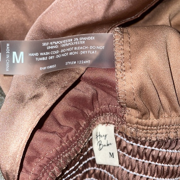 Metalic brown tie back blouse - Picture 6 of 6